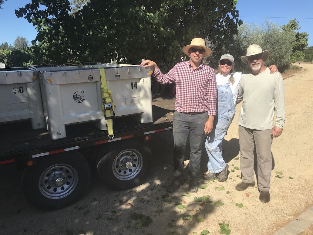 Winemaker Cabell Coursey with Celeste and Clay