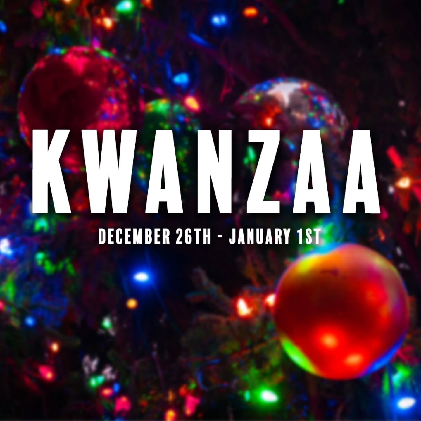 Wishing a happy start to Kwanzaa to all who celebrate!!

For those unfamiliar, Kwanzaa is a weeklong, nonreligious celebration that honors African American culture and heritage. Observed from December 26 through January 1, it is inspired by tradition