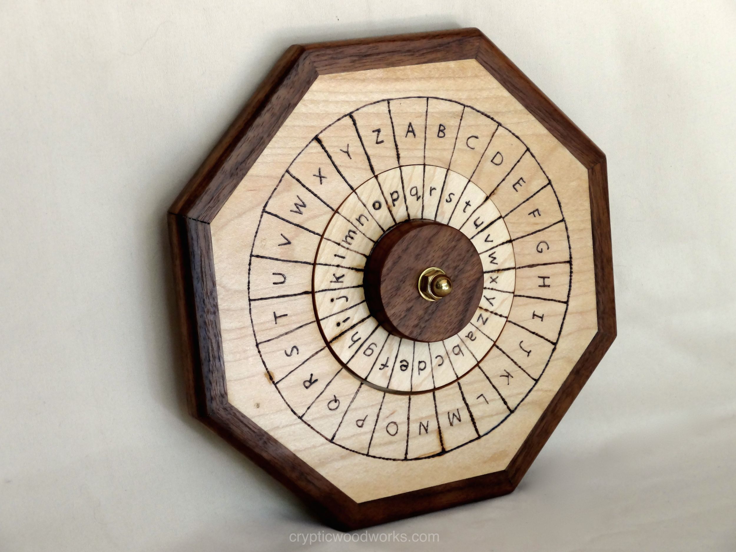 Cipher Wheel - English - Maple - Angled View 1.jpg