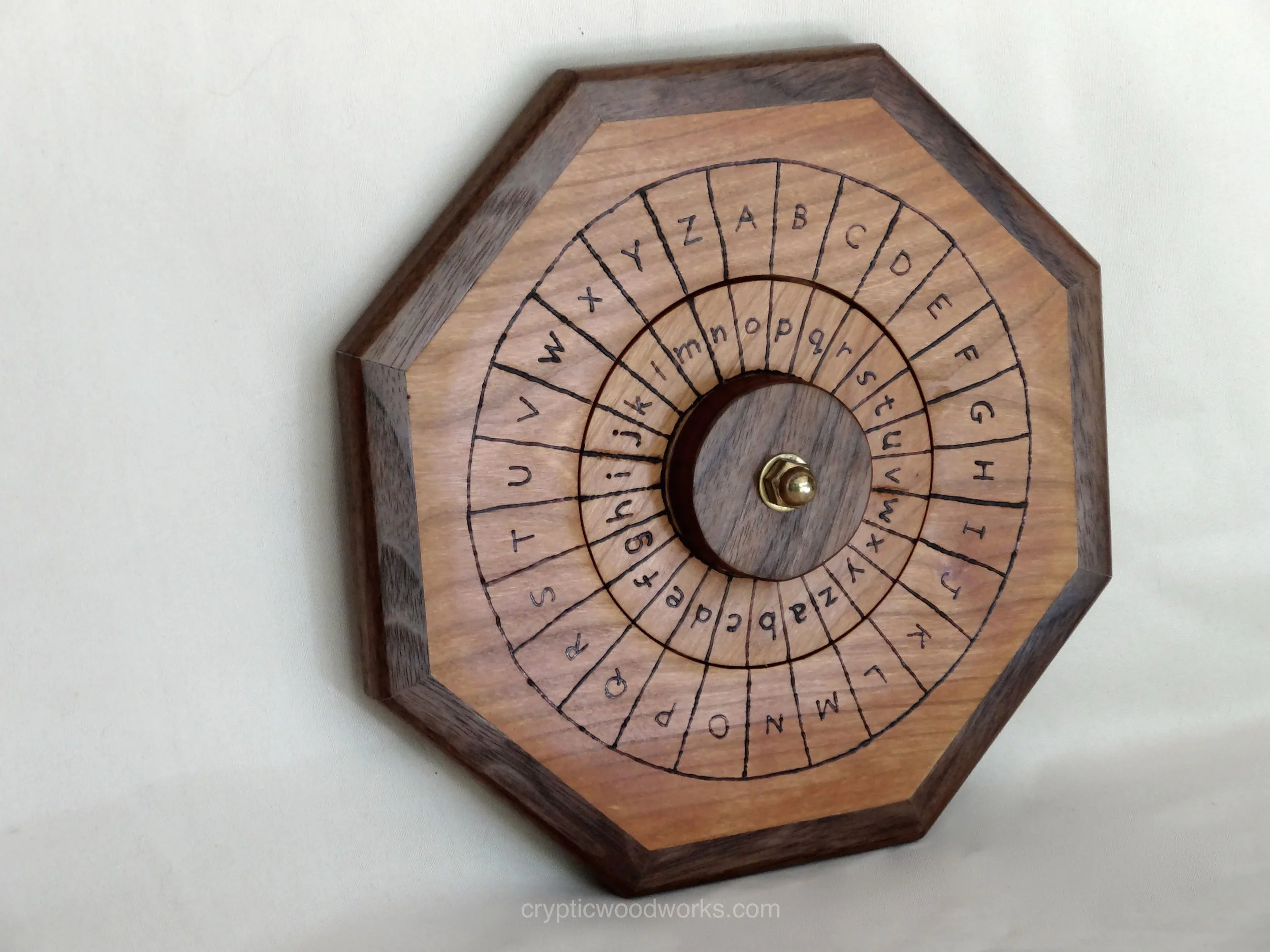 Cipher Wheel - English - Cherry - Angled View 1.jpg