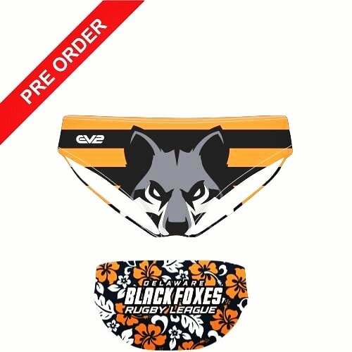 Introducing our #blackfoxesrugbyleague budgie smugglers! Trade the snow for sand and have these handy for your next beach outing! Complete the summer look with our Hawaiian shirt and stubby cooler too! Click our @ev2sportswearusa online store below f