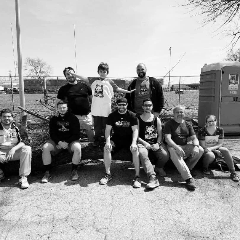 Looking back to when we used to have to clean and seed our field in March to get it ready for the summer season. Since then the city has converted to turf to make it look good year round #tbt #delaware  #communityservice #blackfoxesrugbyleague #start