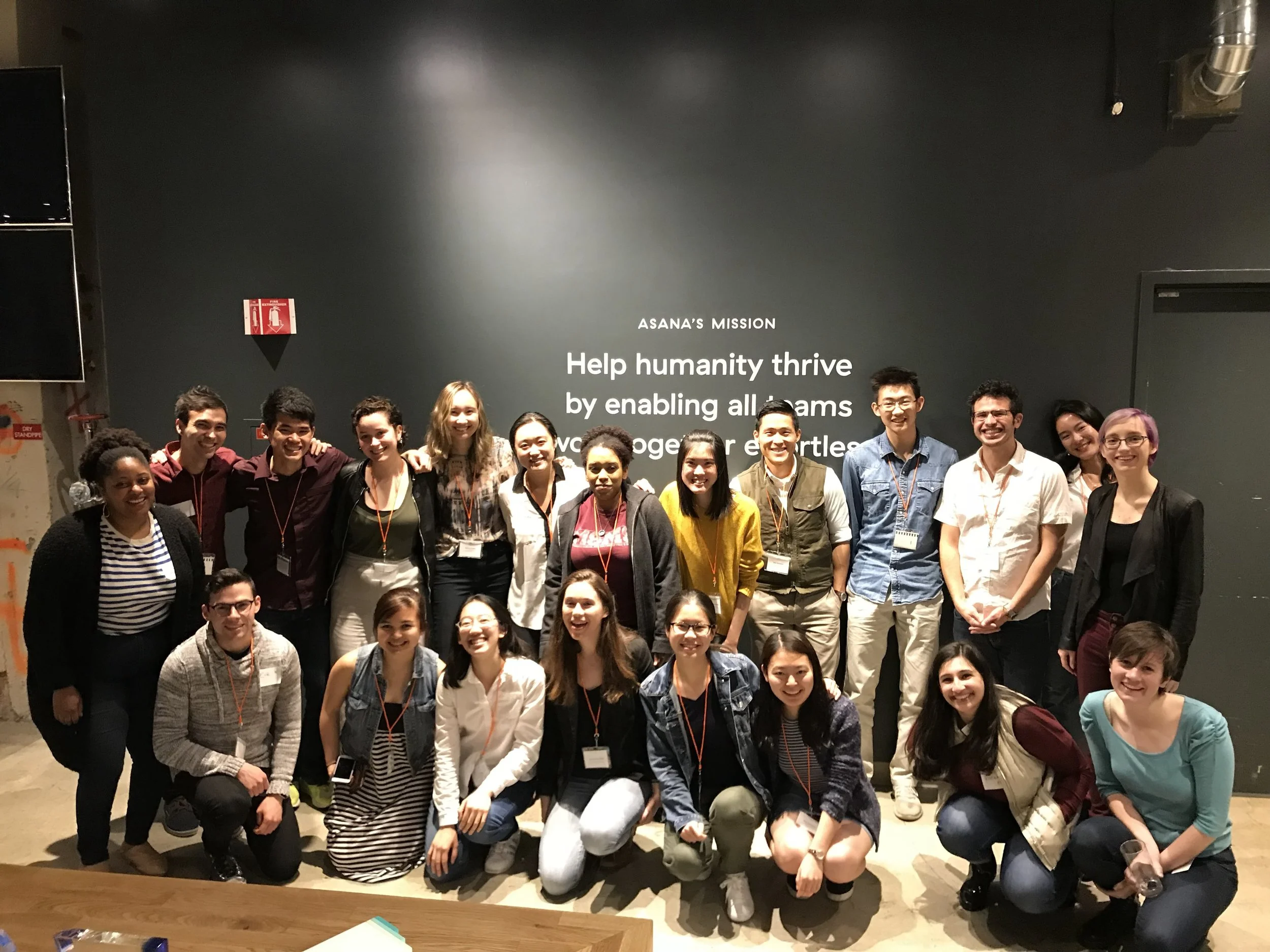 Kai Team with Wes alums and Asana employees in our very own mini-networking event