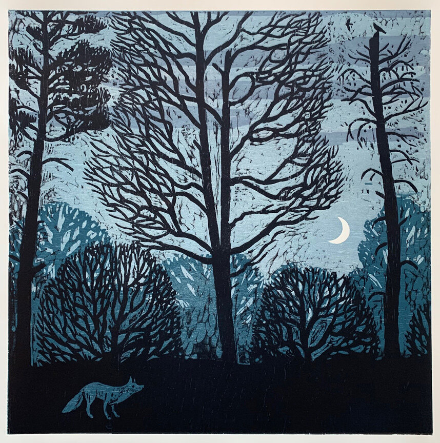 Fox and Crescent Moon