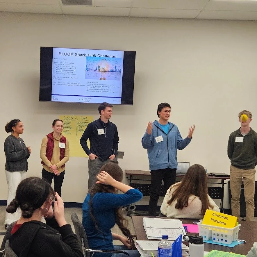 Last month's FLY session was all about business and economics 💼

Huge thank you to Herculite Products, Inc. for sponsoring and The Manufacturers&rsquo; Association for hosting, including a tour of the machine shop.

Students pitched business ideas, 