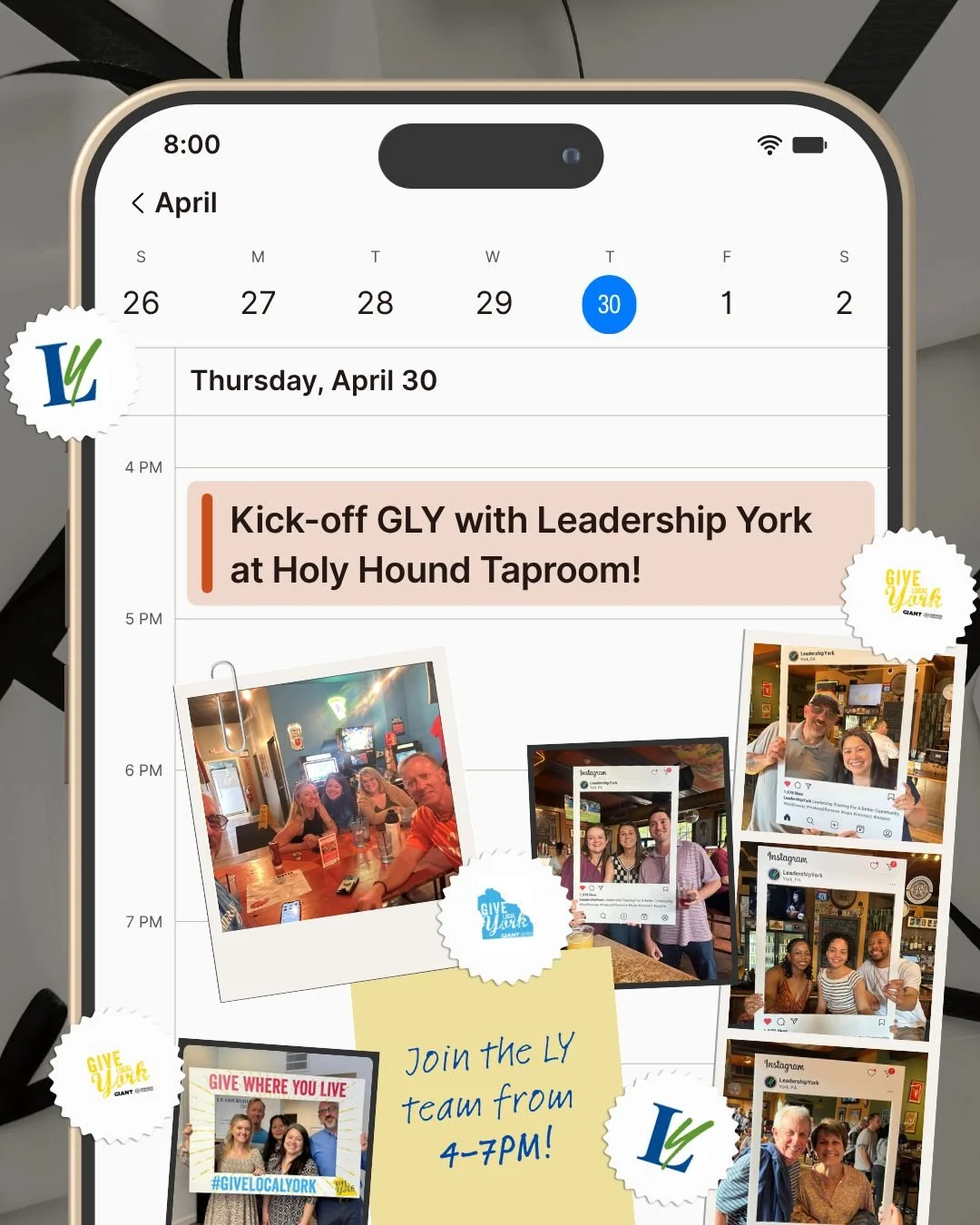 Give Local York is almost here and we&rsquo;ve got a full lineup!

👕 LY merch is LIVE (link in bio!)
🍻 4/30 Kickoff at Holy Hound Taproom
☕ 5/1 Coffee + Saubel's donuts at the office
🎥 Tune in for Wilda's Livestream
🍻 5/1 Wrap Up at Granfalloons 