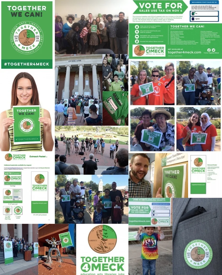 Together4Meck catalyzed a coalition of dozens of organizations and tens of thousands in the community in support of the referendum benefitting education, arts, libraries and jobs.