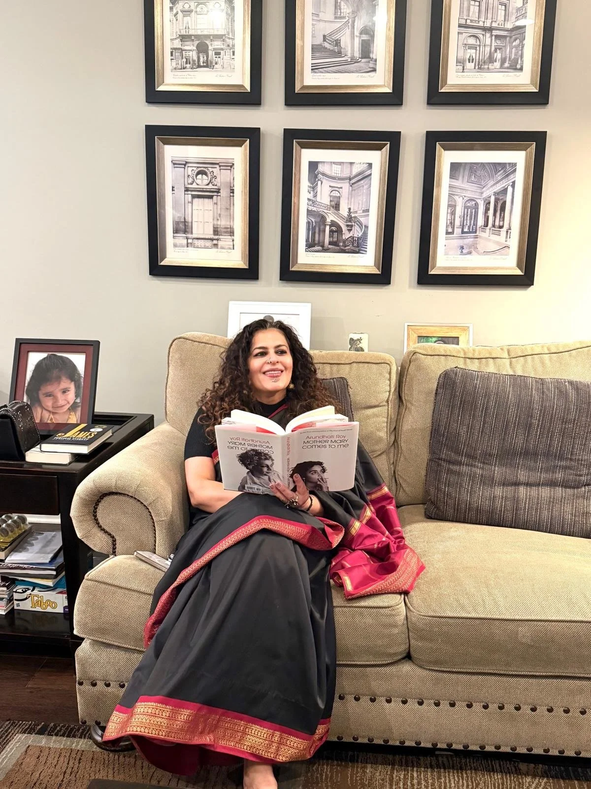 Had a great time reading Mother Mary Comes to Me by Arundhathi Roy and impersonating a woman I deeply admire. The discussion was robust, the Malayali food was delicious, and it brought back an early memory of standing under Arundhathi Roy&rsquo;s hou