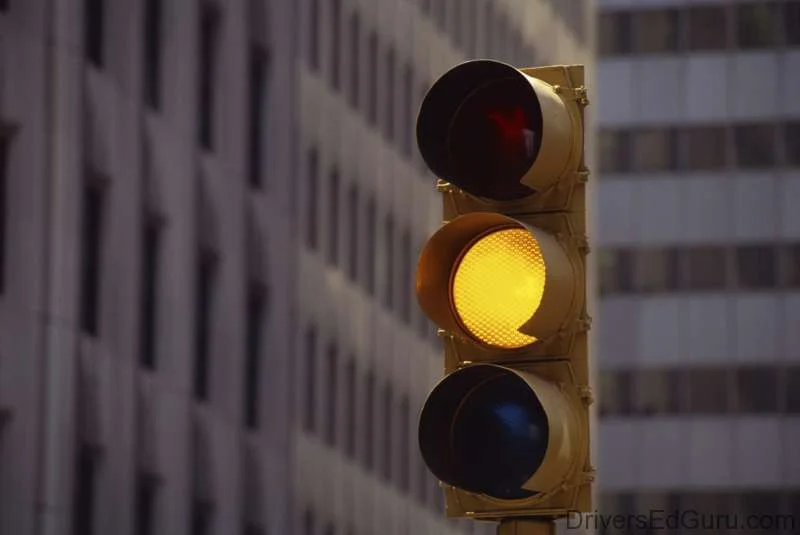 IN GENERAL, UNLIKE MD AND VA., A YELLOW LIGHT MEANS STOP IN DC.