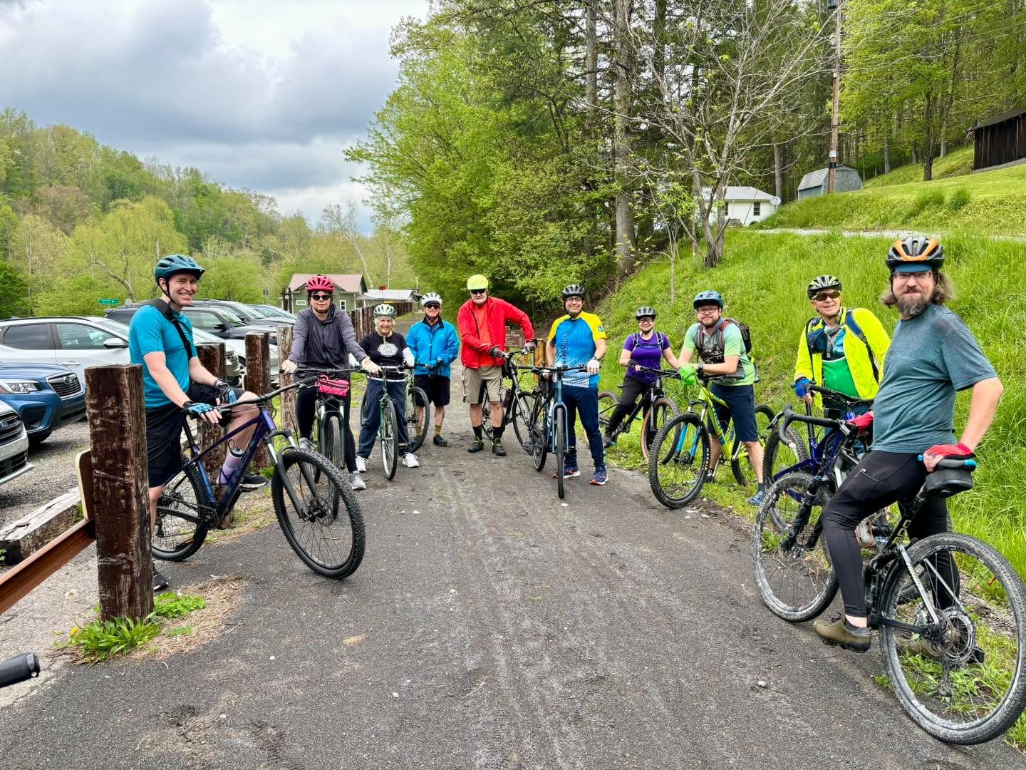 Thanks to everyone that braved the weather and came out for the ride. We stayed quite dry and had a nice ride. 🚲🚲🚲🚲 #CelebrateTrailsDay