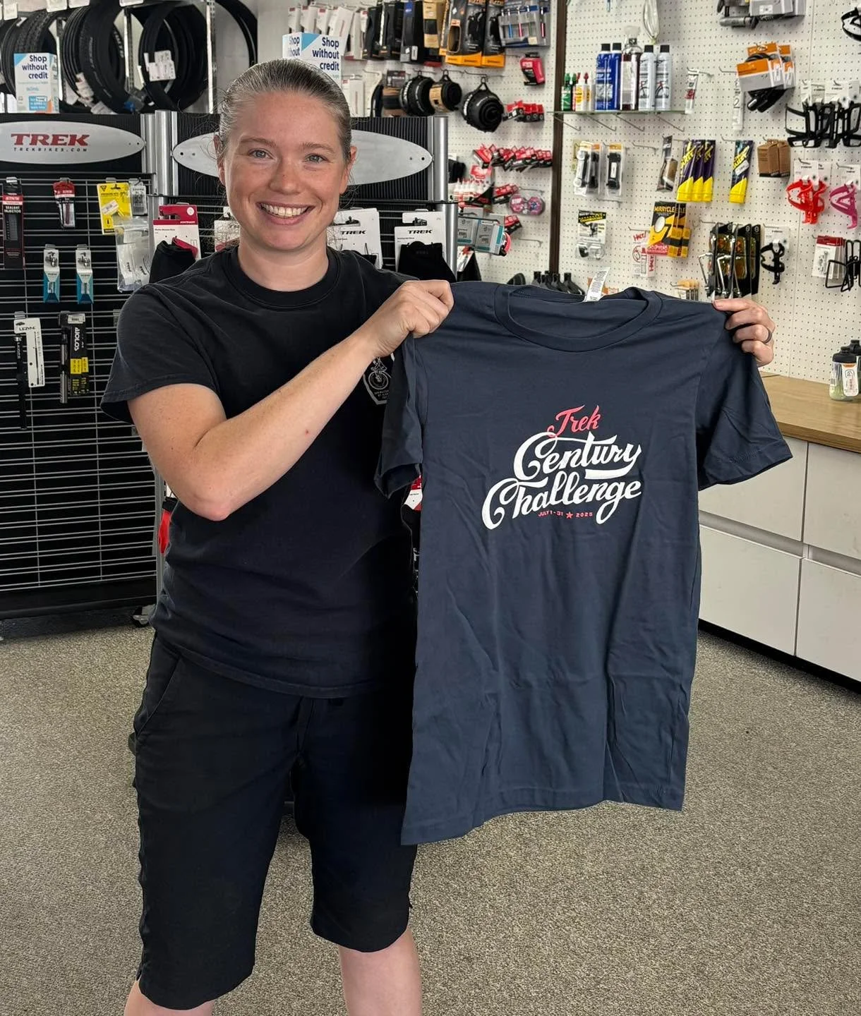 Trek Century Challenge shirts are here! If you completed the challenge, you should have received an email. Stop by to pick up your shirt!