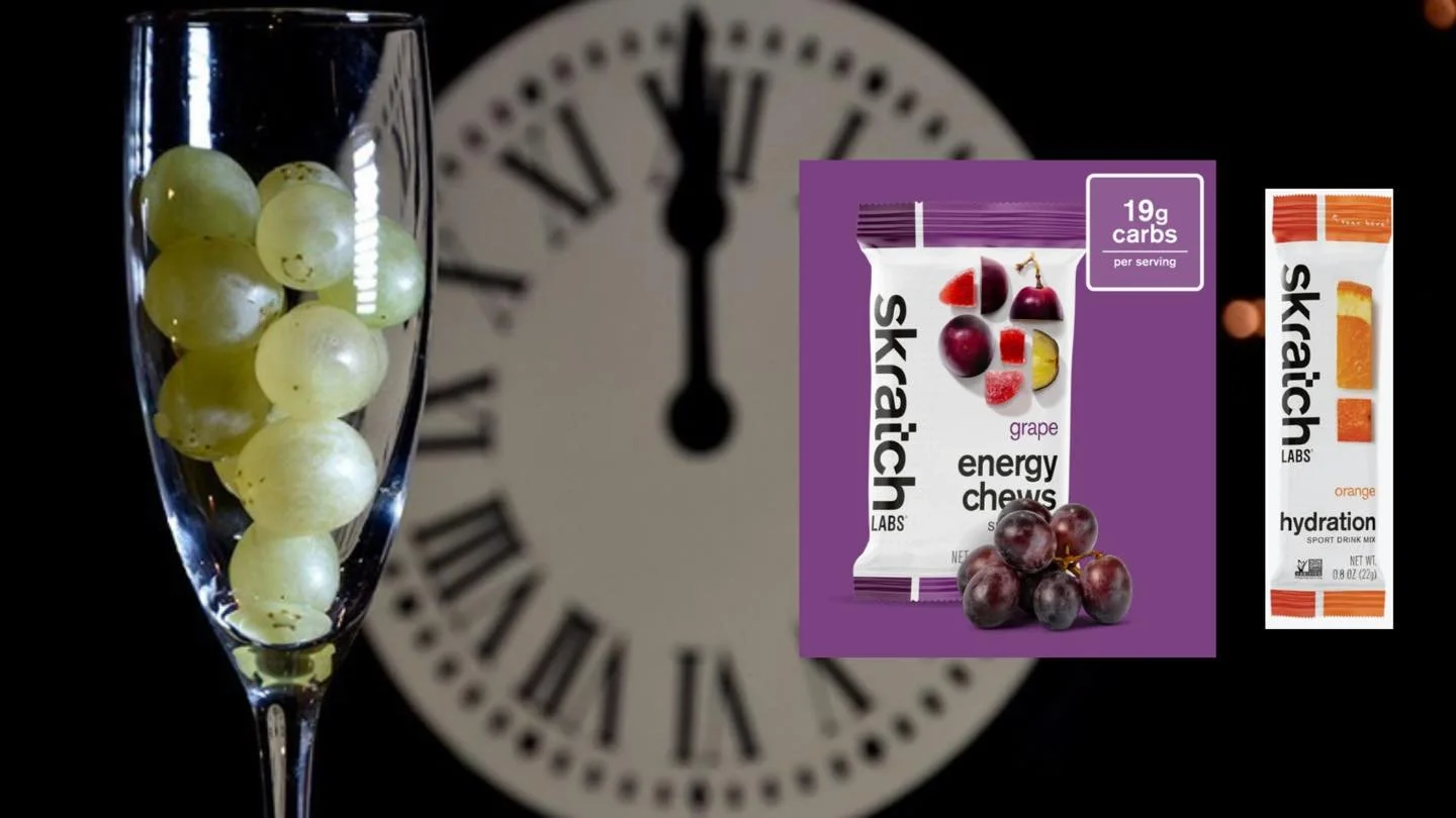 Join our first ever challenge on the Trek Ride Club App! 12 Grapes of Good Luck, ride and record 12 miles this January and you&rsquo;ll get a free bag of grape Skratch chews and a single serving of Skratch hydration mix!