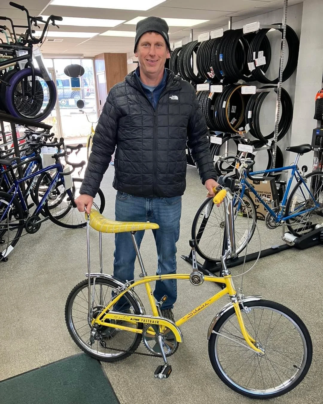 Robert picked up his restored Schwinn Stingray Fastback. It turned out great. He grew up riding this bike, and it&rsquo;s ready for many more miles of fun!