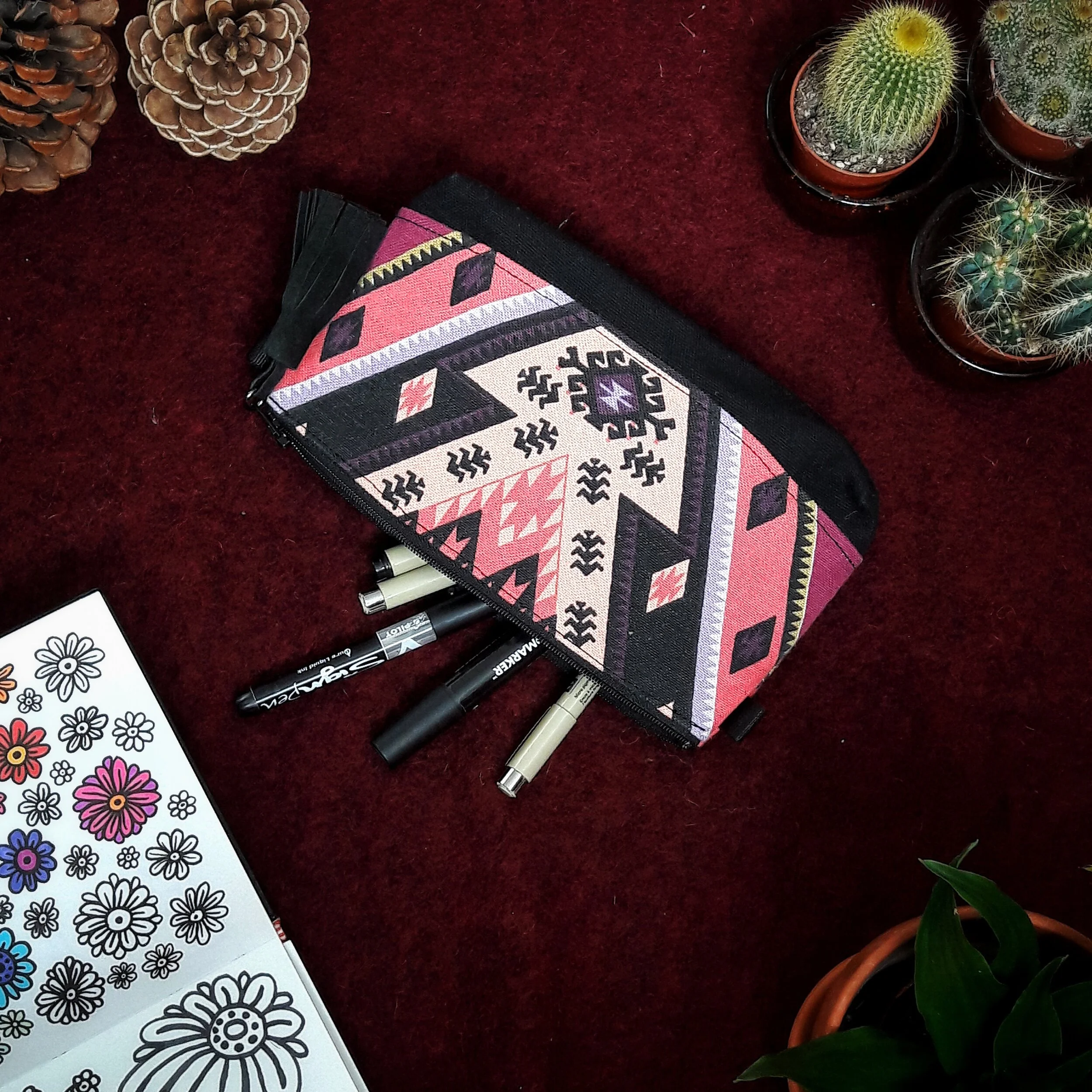 Zipper Pouch - Tribal Print