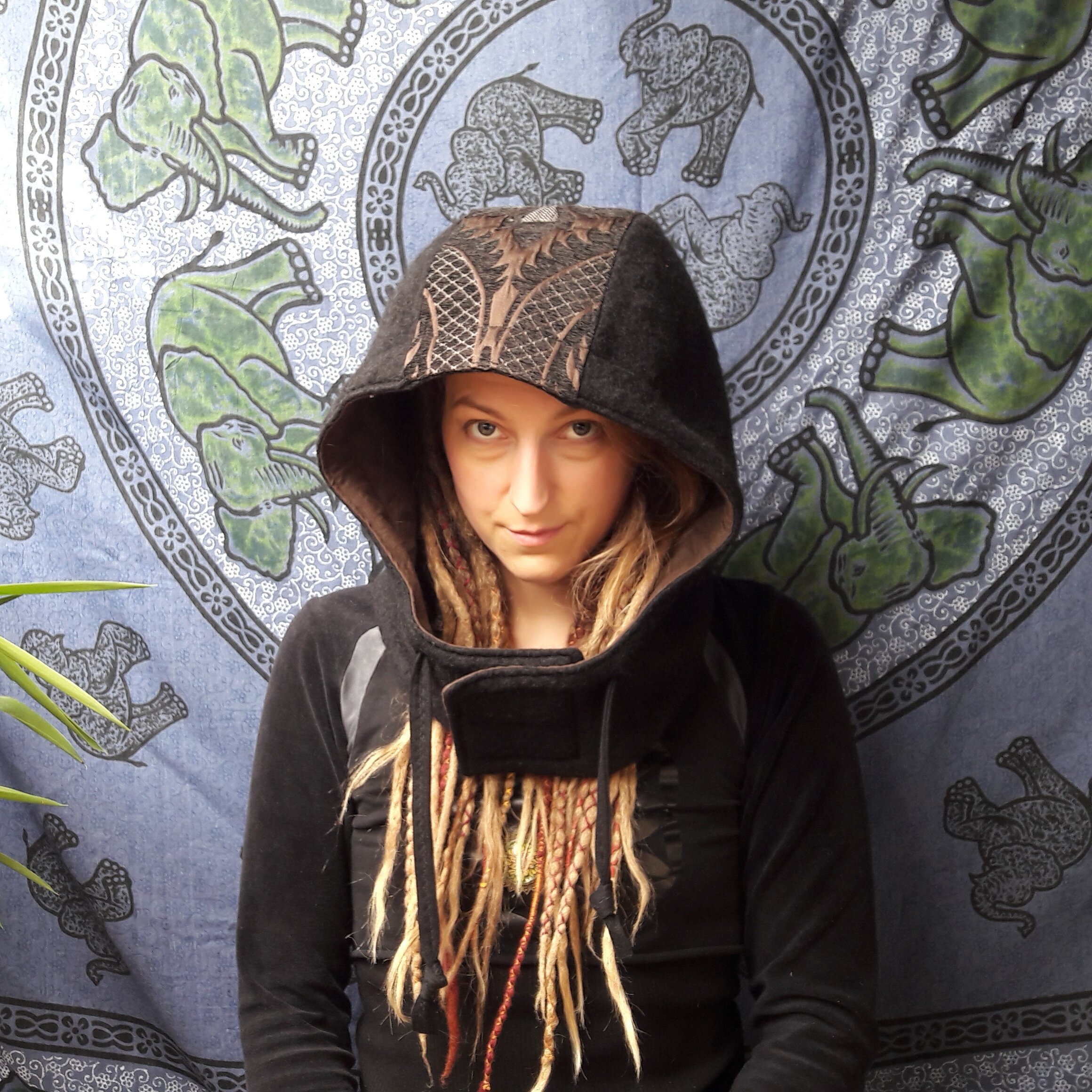 Big Hood With Black Wool Felt