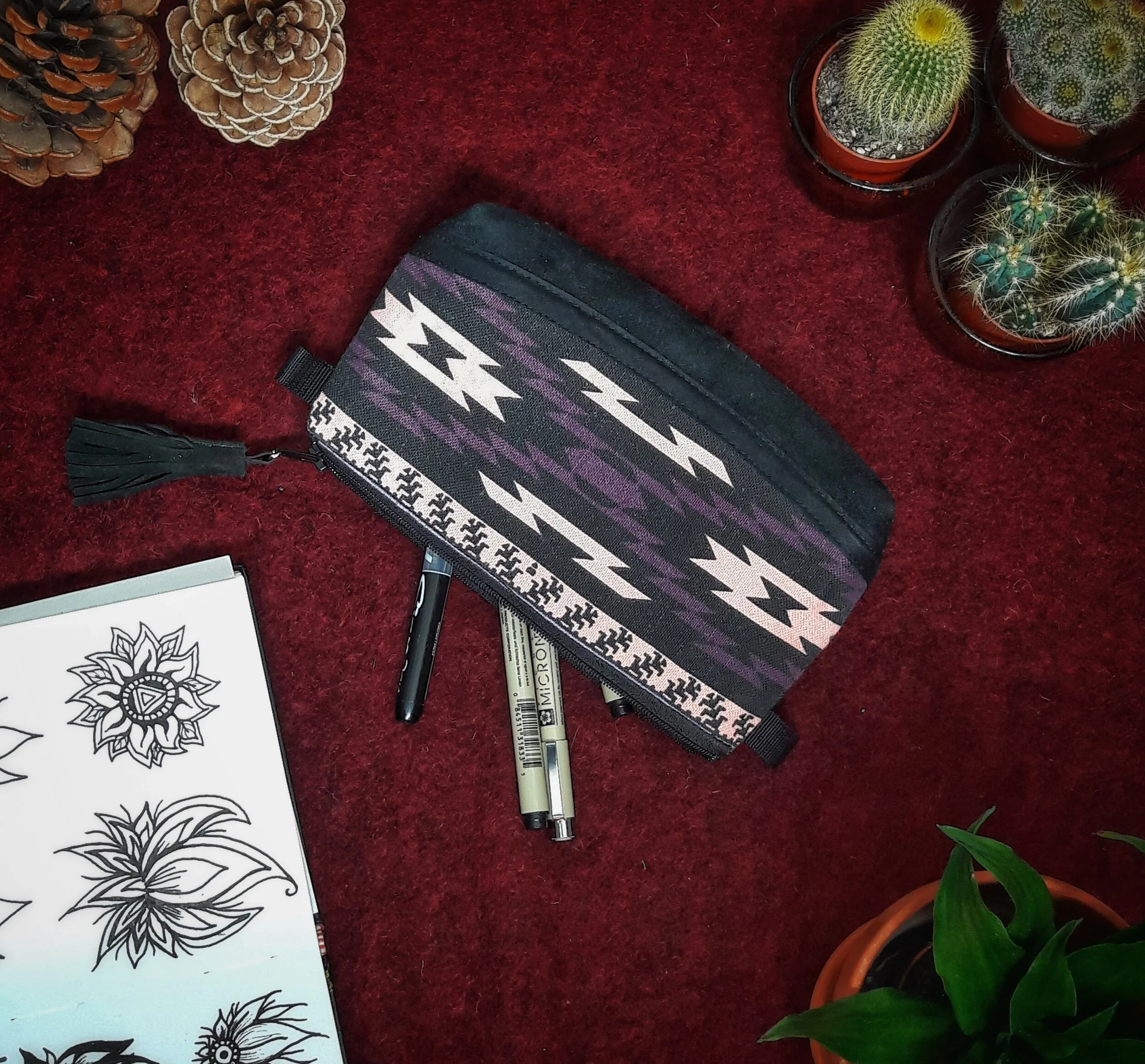 Zipper Pouch - Tribal Print
