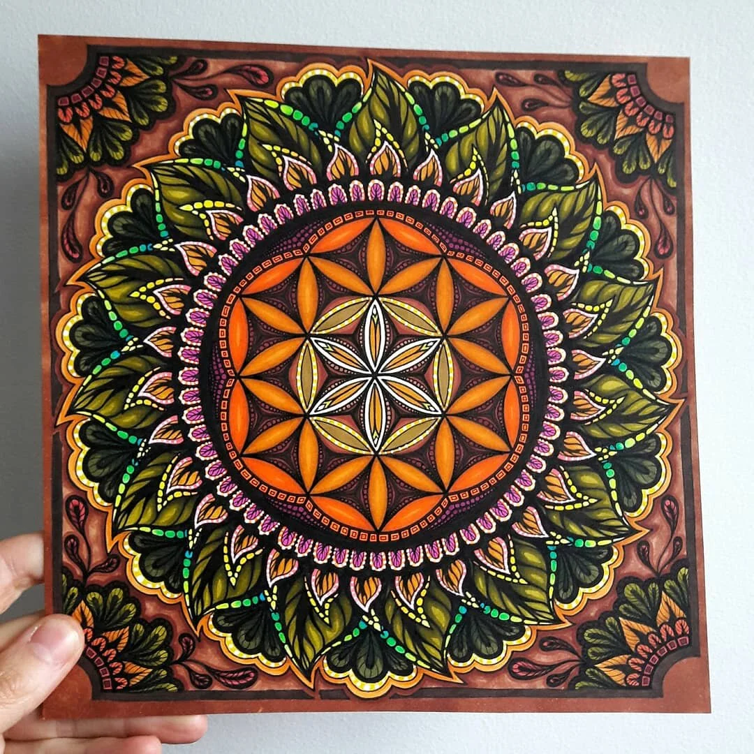 "Autumn Flower" - Original Drawing