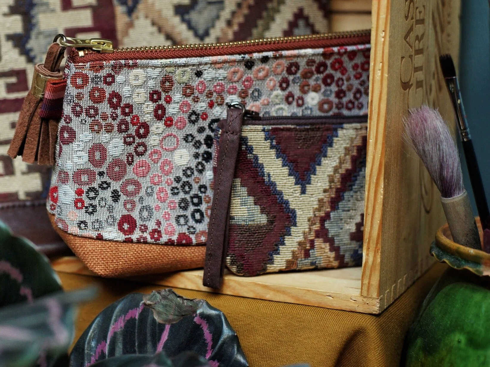 Small Wallet - Kelim Carpet Pattern