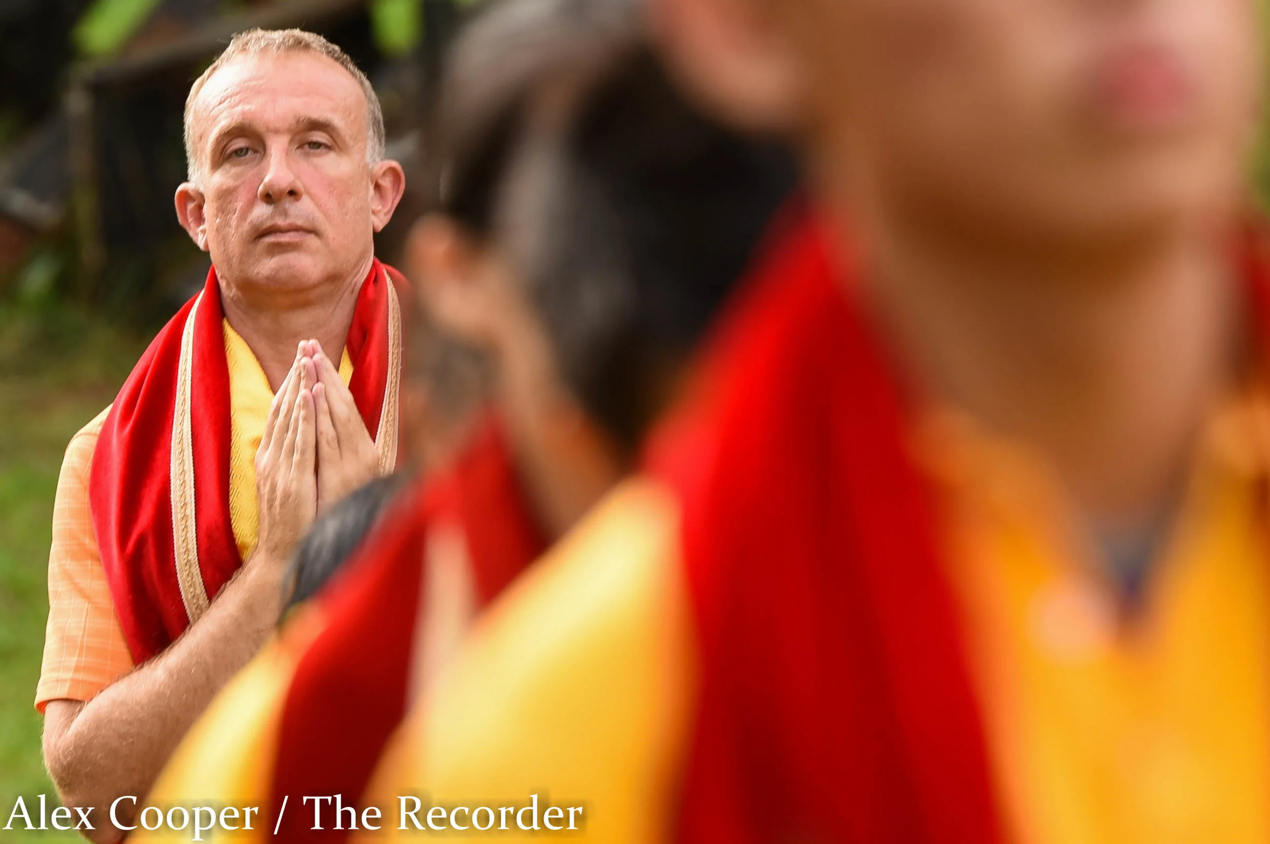 Alex Cooper / Recorder staff Albany resident Mark Tennyson participates in the Hungry Ghost Festival on Wednesday, August 17, at the Ephratah Villa. Tennyson was diagnosed with rheumatoid arthritis through Lyme disease many years ago. He says that B…