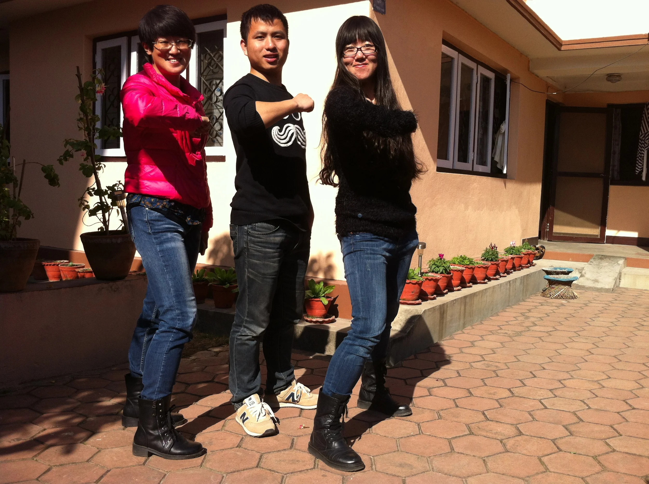 We took this picture at my friend Padam's apartment after lunch.