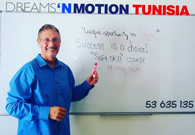 Richard Howard, our CEO, will be teaching this course. We made him do some advertising (he looks happy right??😁) #softskills #tunisia #opportunity