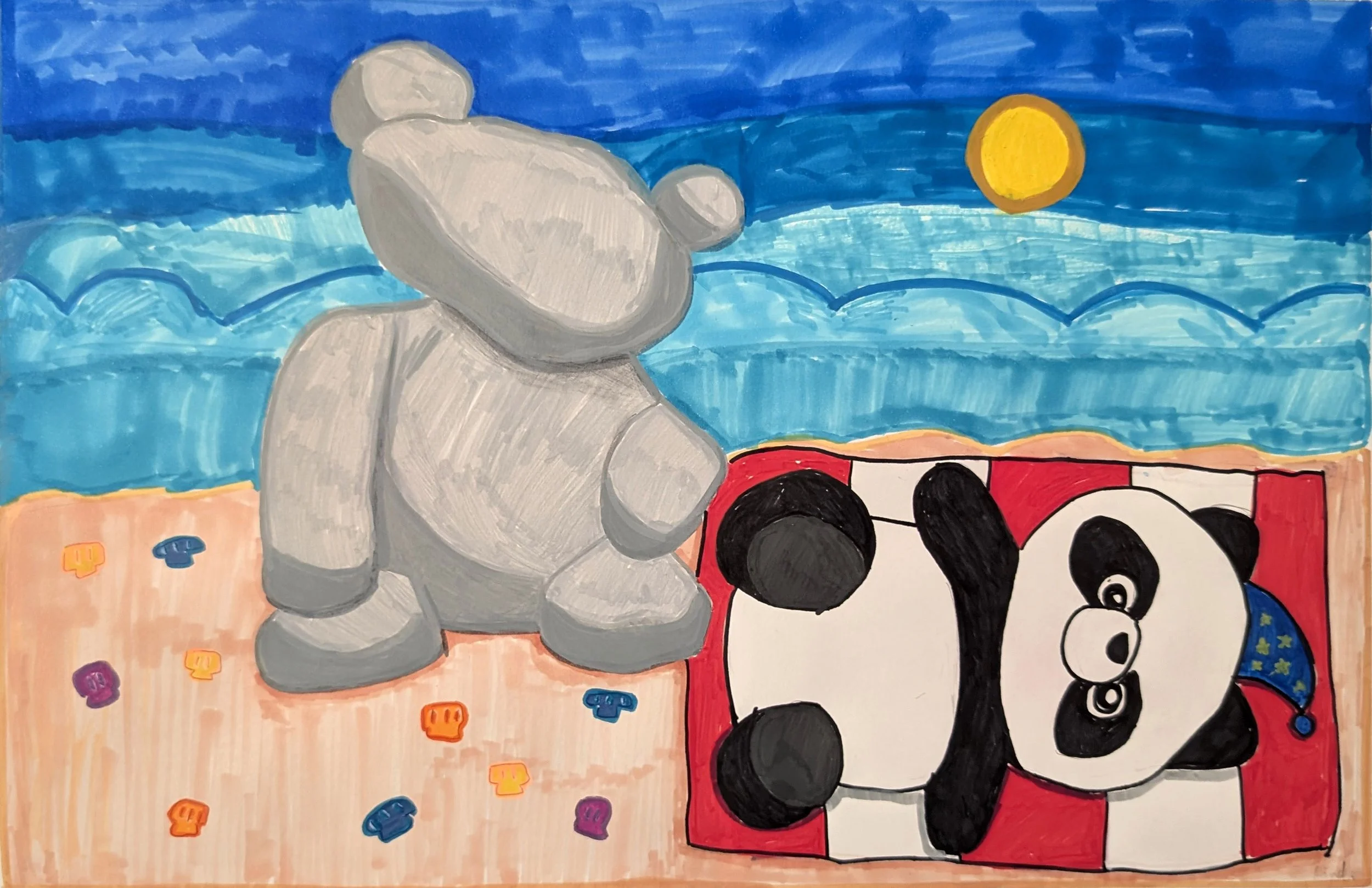 Linda Qiu (9) - At the beach(Inspired Bear)