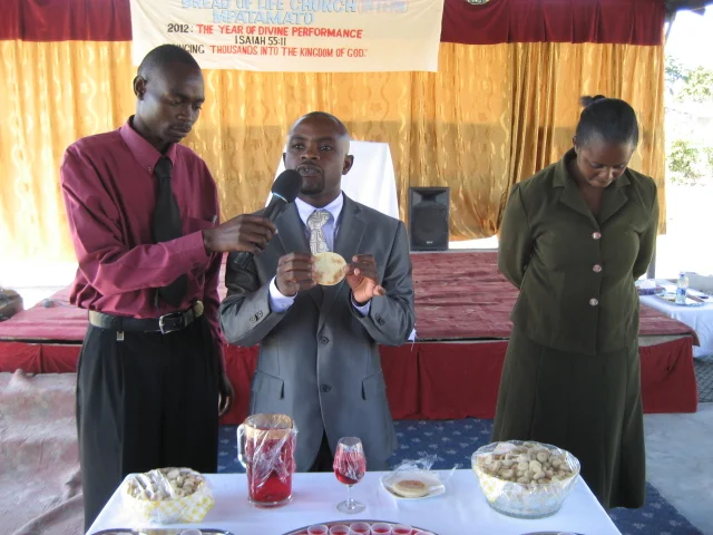 Holy Communion service in Zambia, August 2011. 