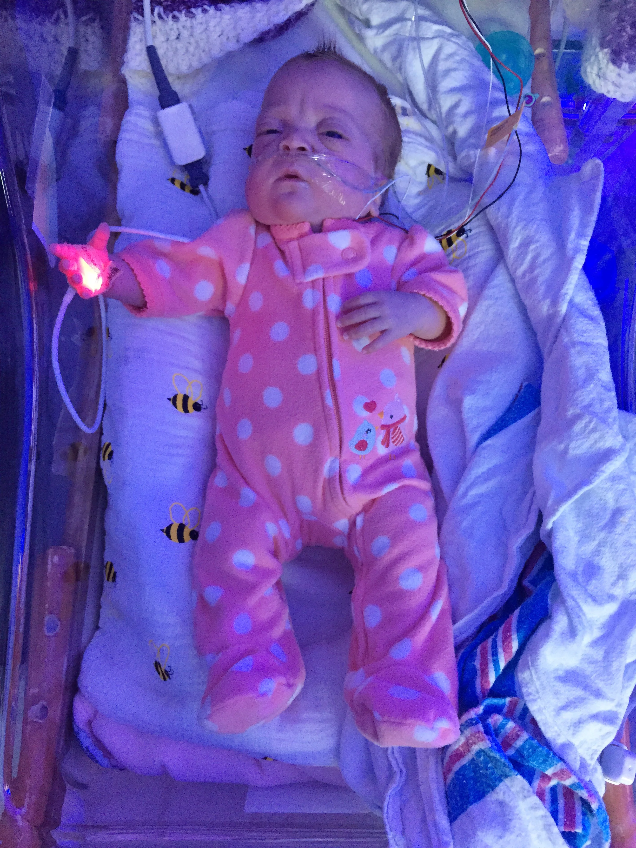 Thanks Ivy for the sweet swag! Probably one of my last times in a preemie outfit!