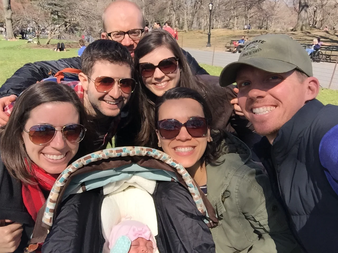 Central Park with our NYC family :) Lucie was shading her eyes from the sunshine! Yay, sunny days!