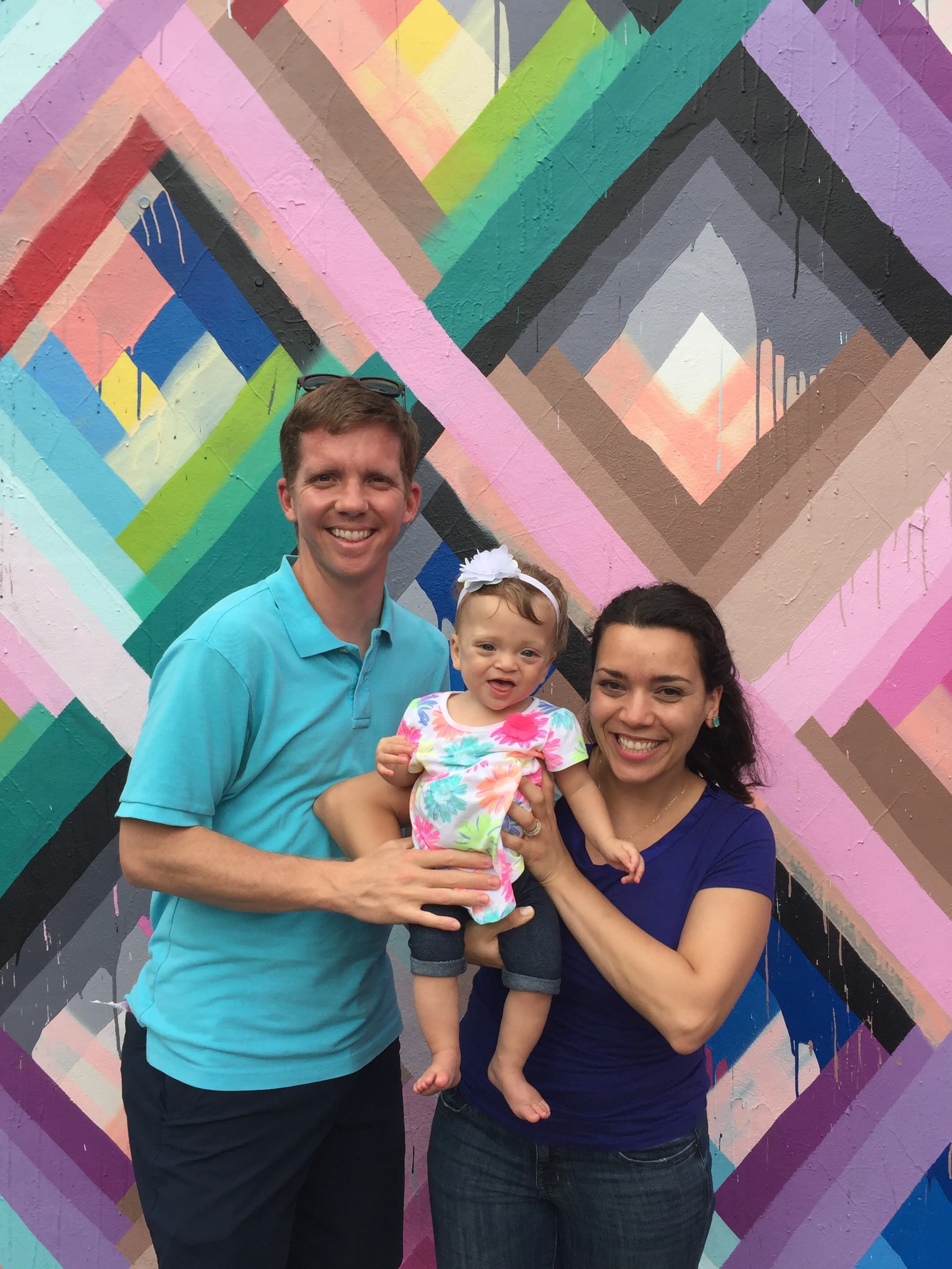Lucie at the Wynwood Walls. Coolest baby!