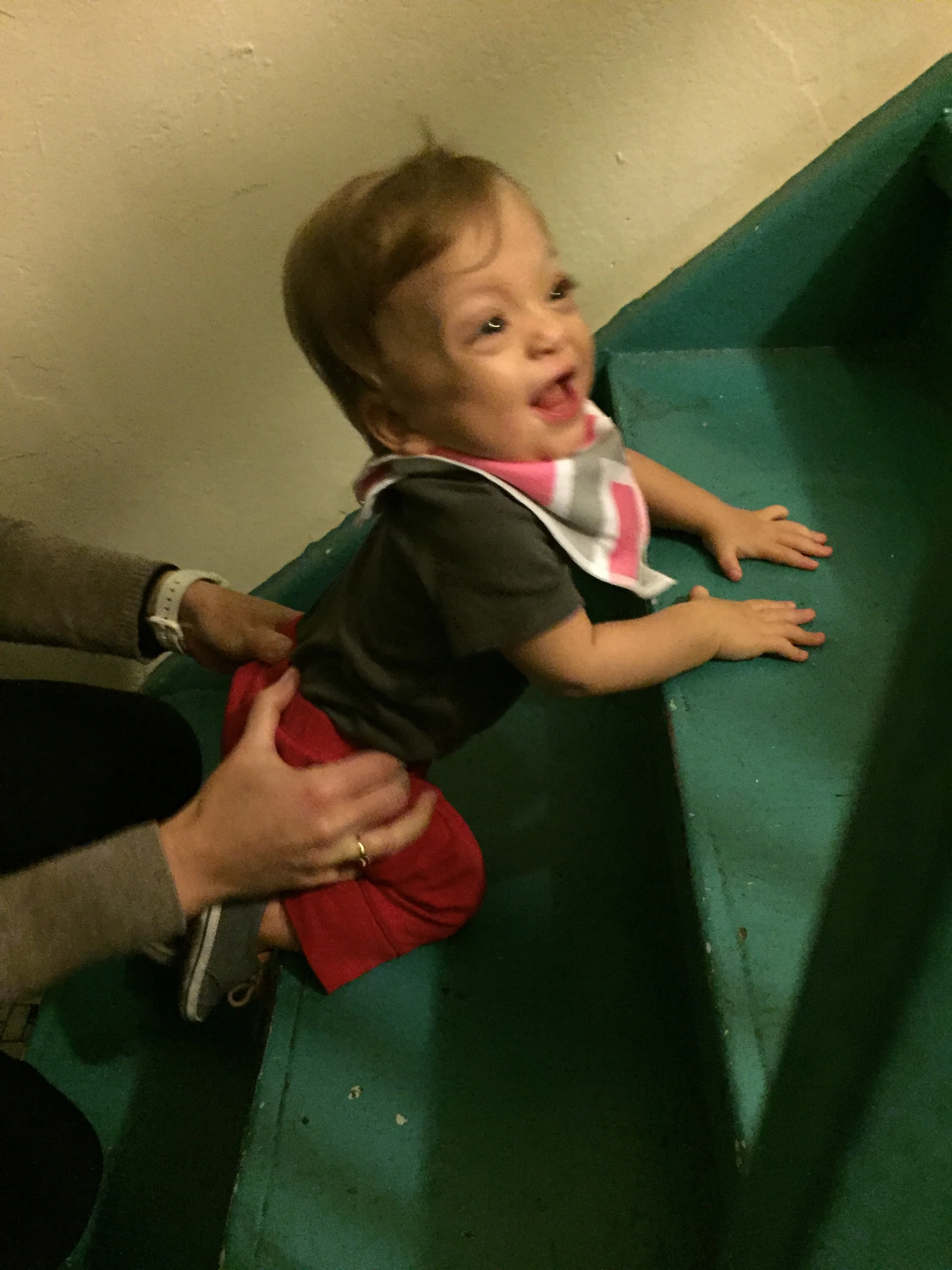 Learning to climb stairs in PT!