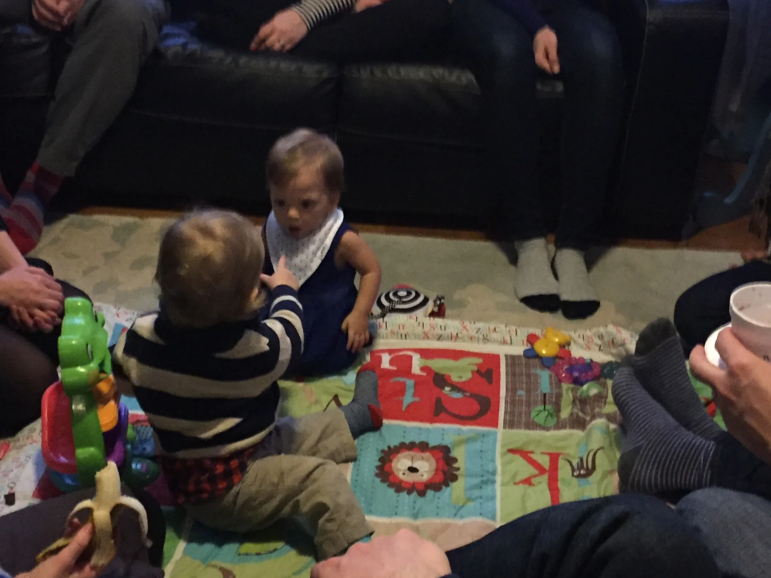 Hanging with her friend, Luke!
