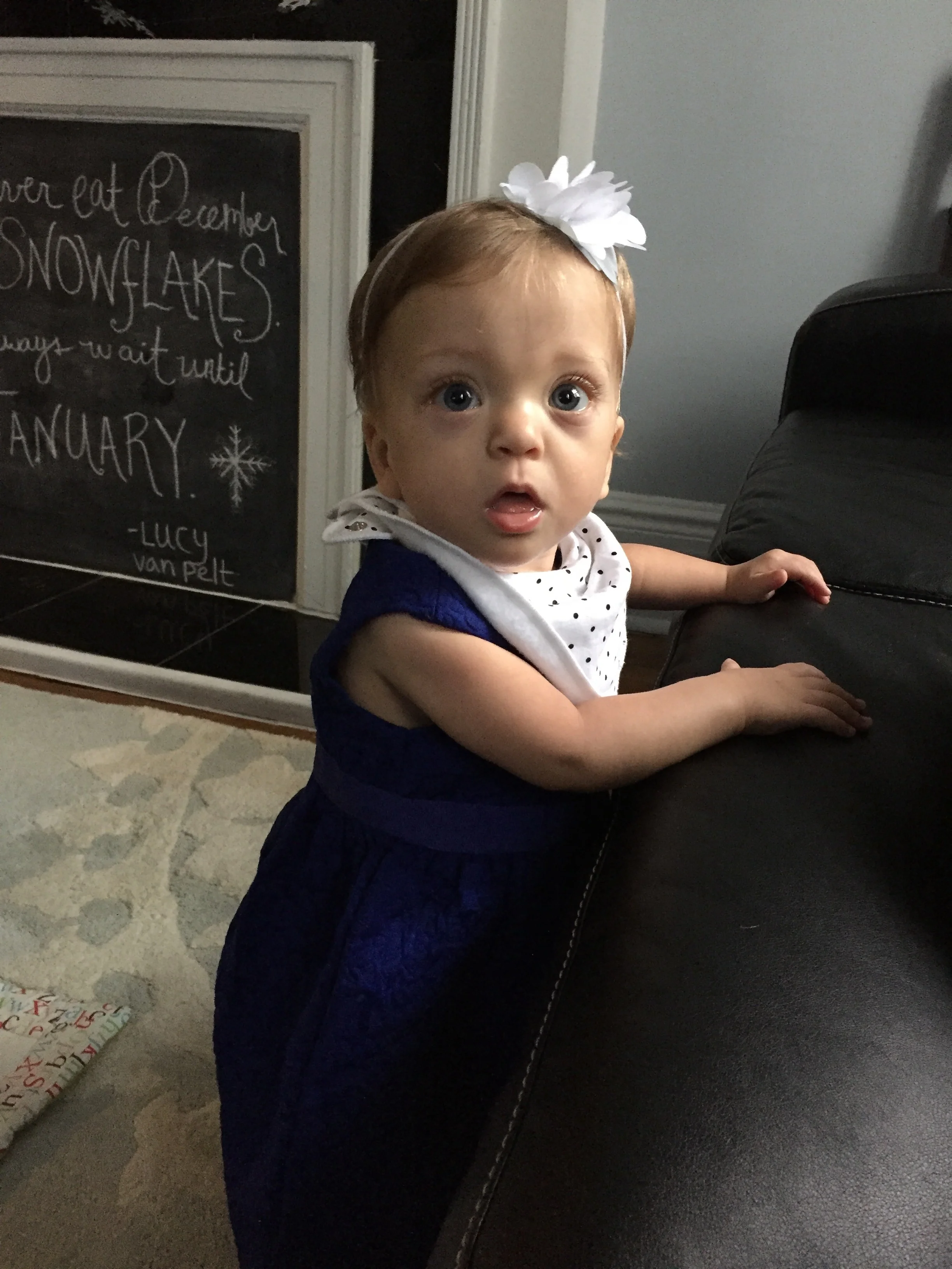 The birthday girl ready for her party!