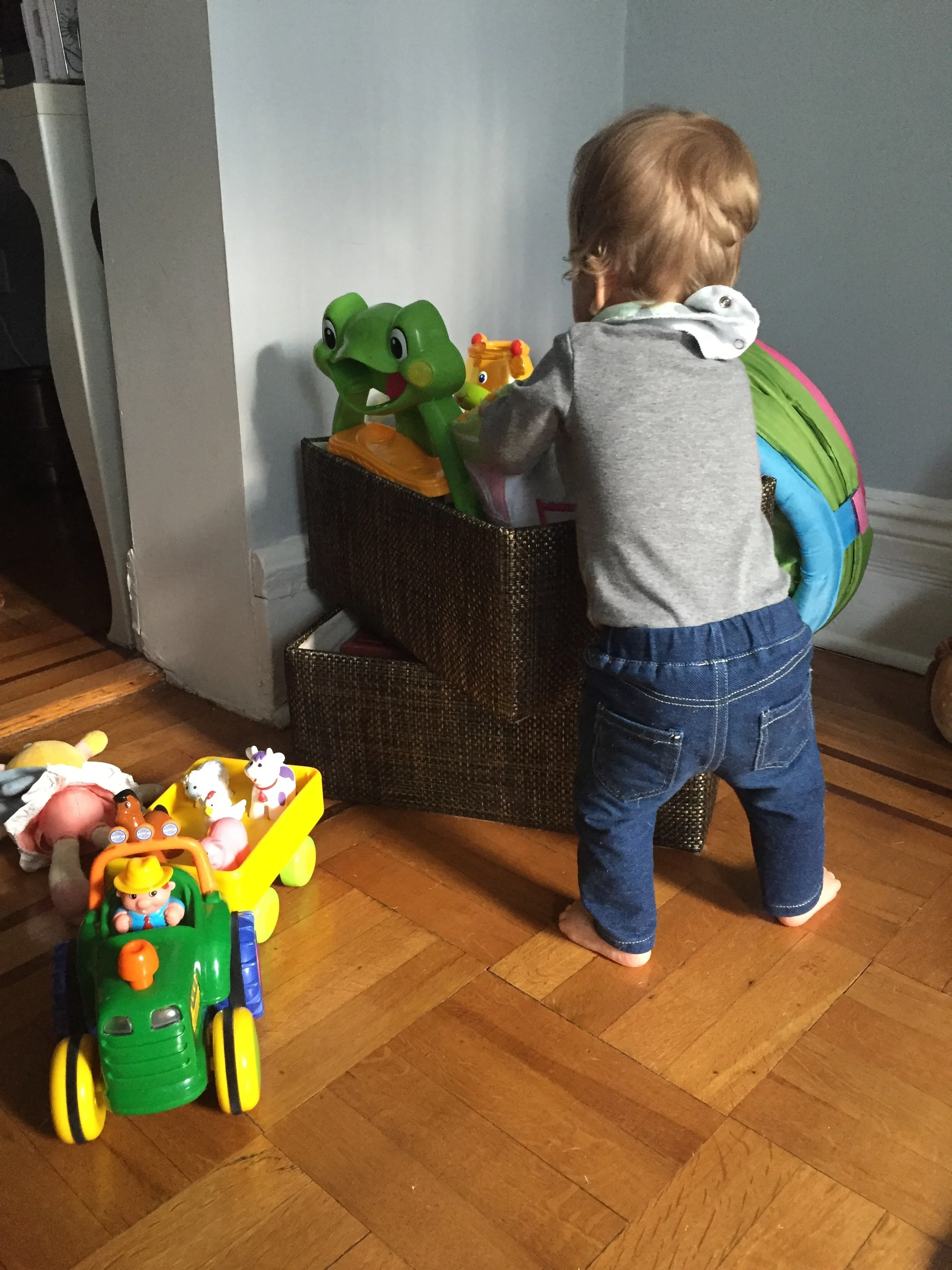 Lucie playing on her own. Love seeing her independence.