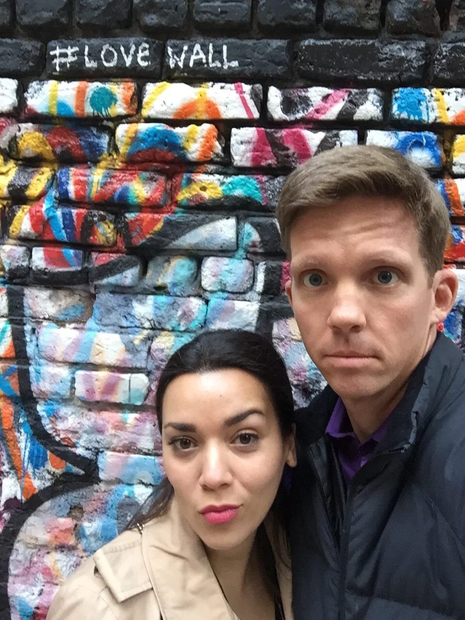 In the alley that leads to the entrance of Freeman's. Blue Steel poses at their finest!