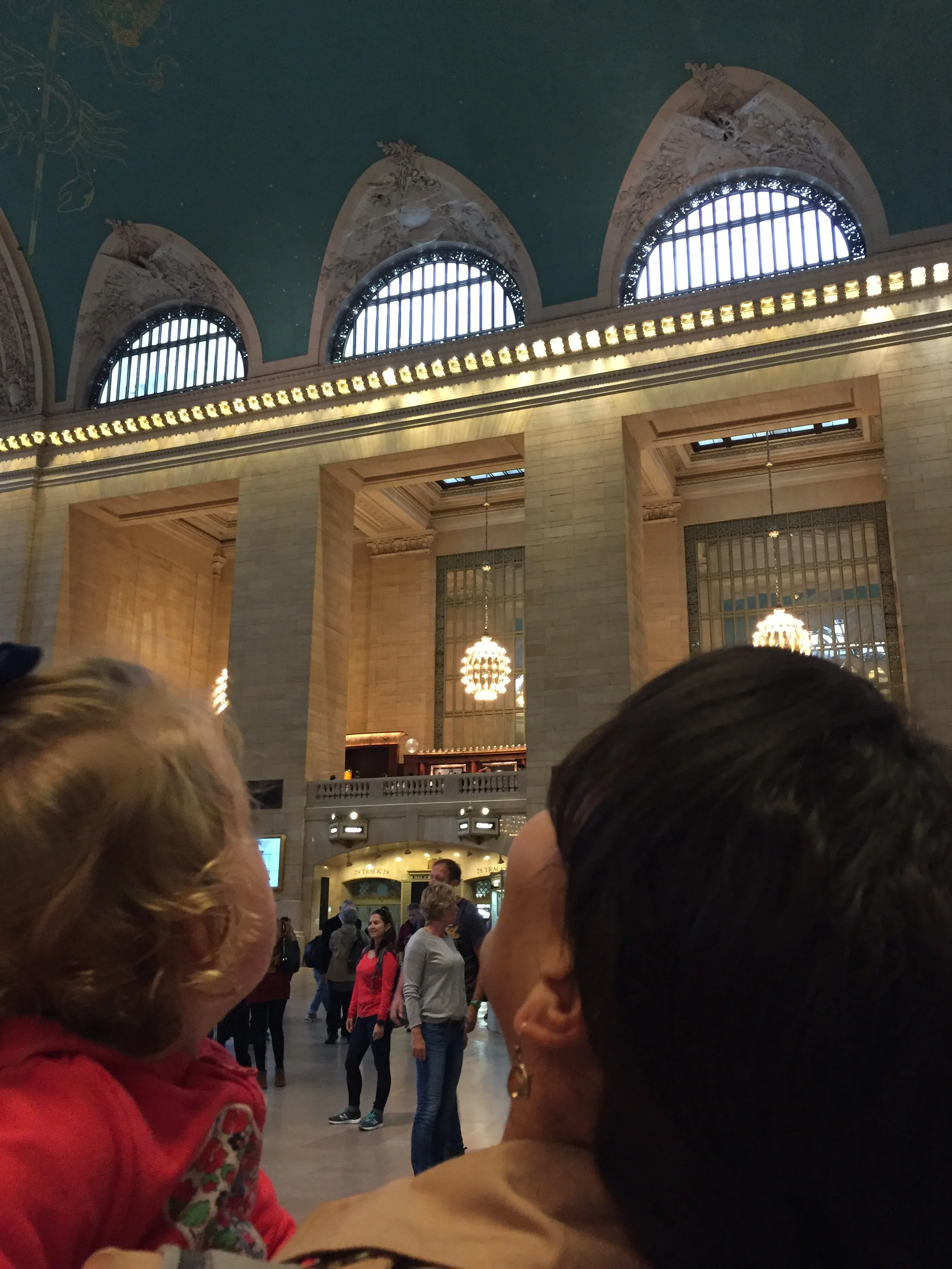 Walked through Grand Central Terminal, and Lucie exhaled, "Wooooow!"