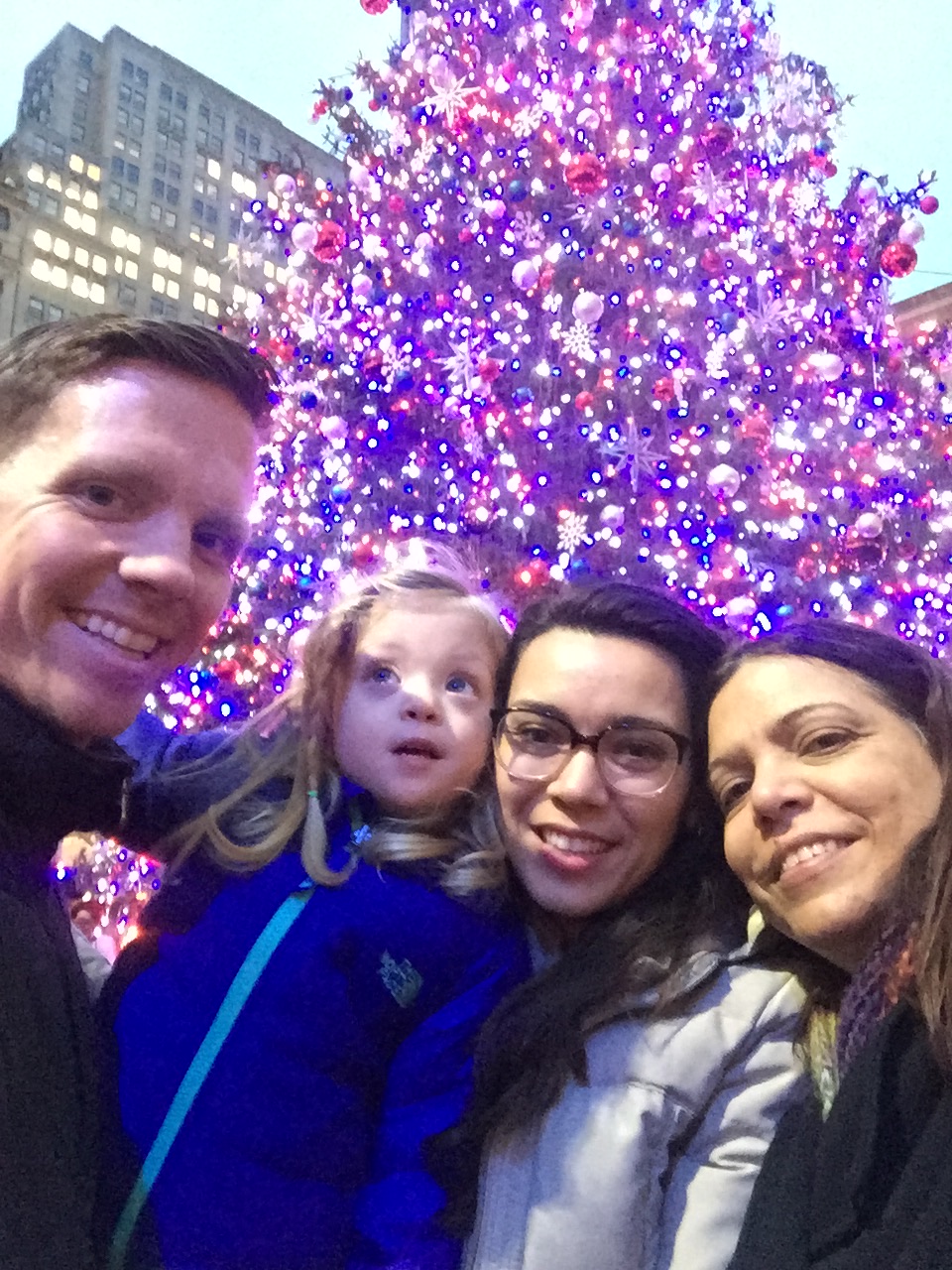  Abuela arrived just in time to soak up all things NYC Christmas. This is us at Bryant Park in front of the Christmas Tree. 