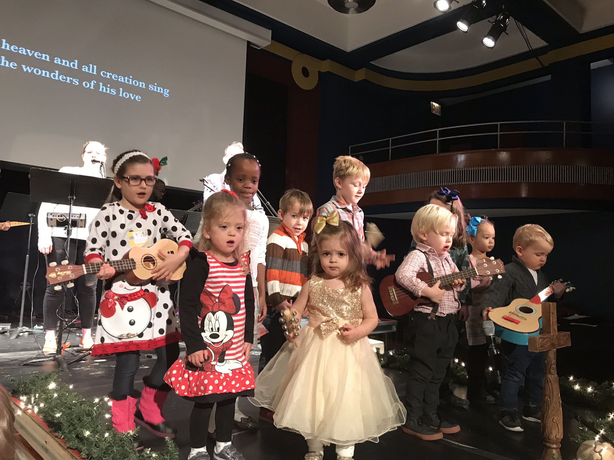  The kids sang at church that Sunday. Lucie and her bestie, Elle weren't the biggest fans of having to perform, even though they both love the song and still sing it. 