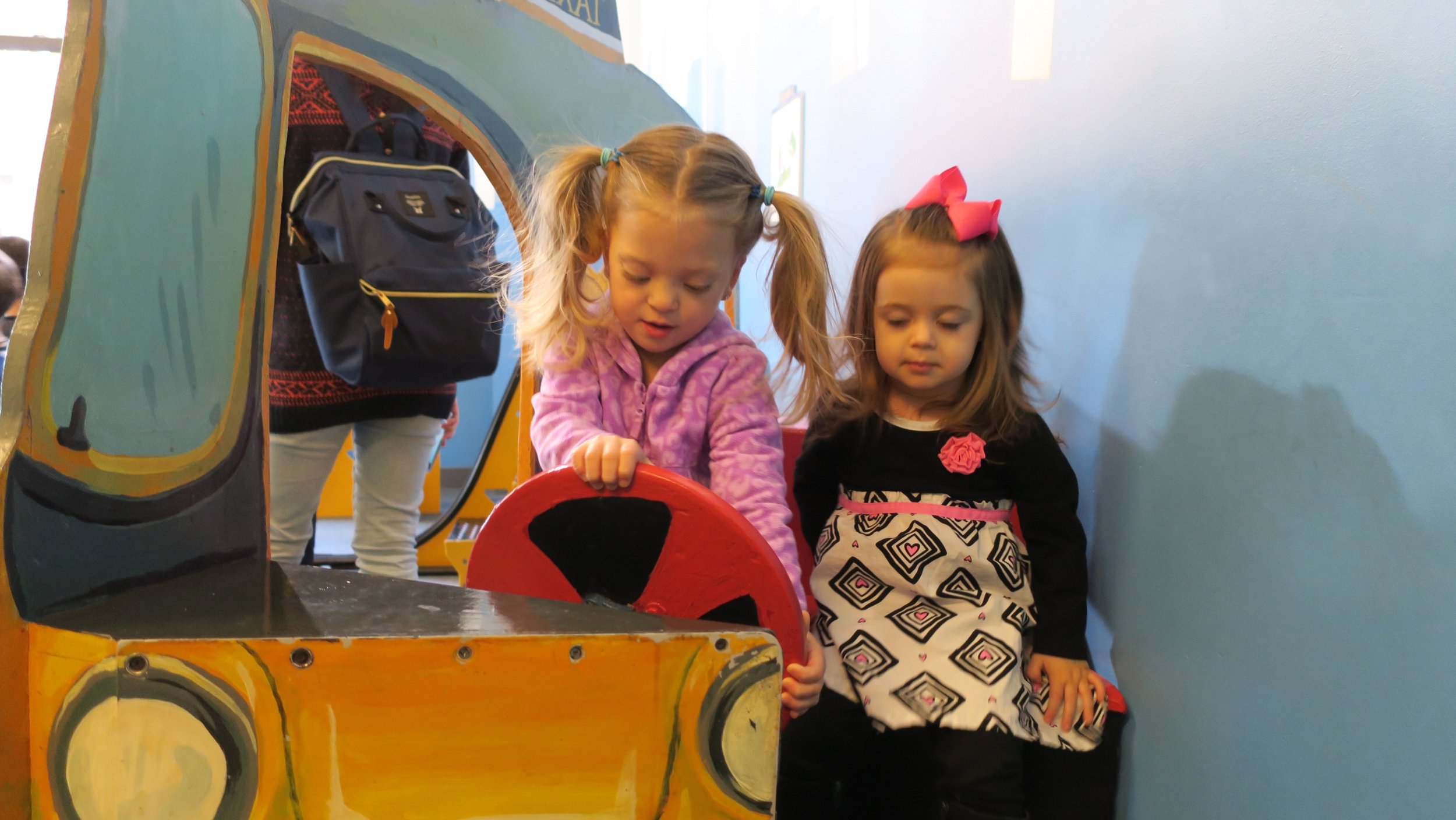 At the Children's Museum of Manhattan later in the week. Lucie was driving a Taxi. 
