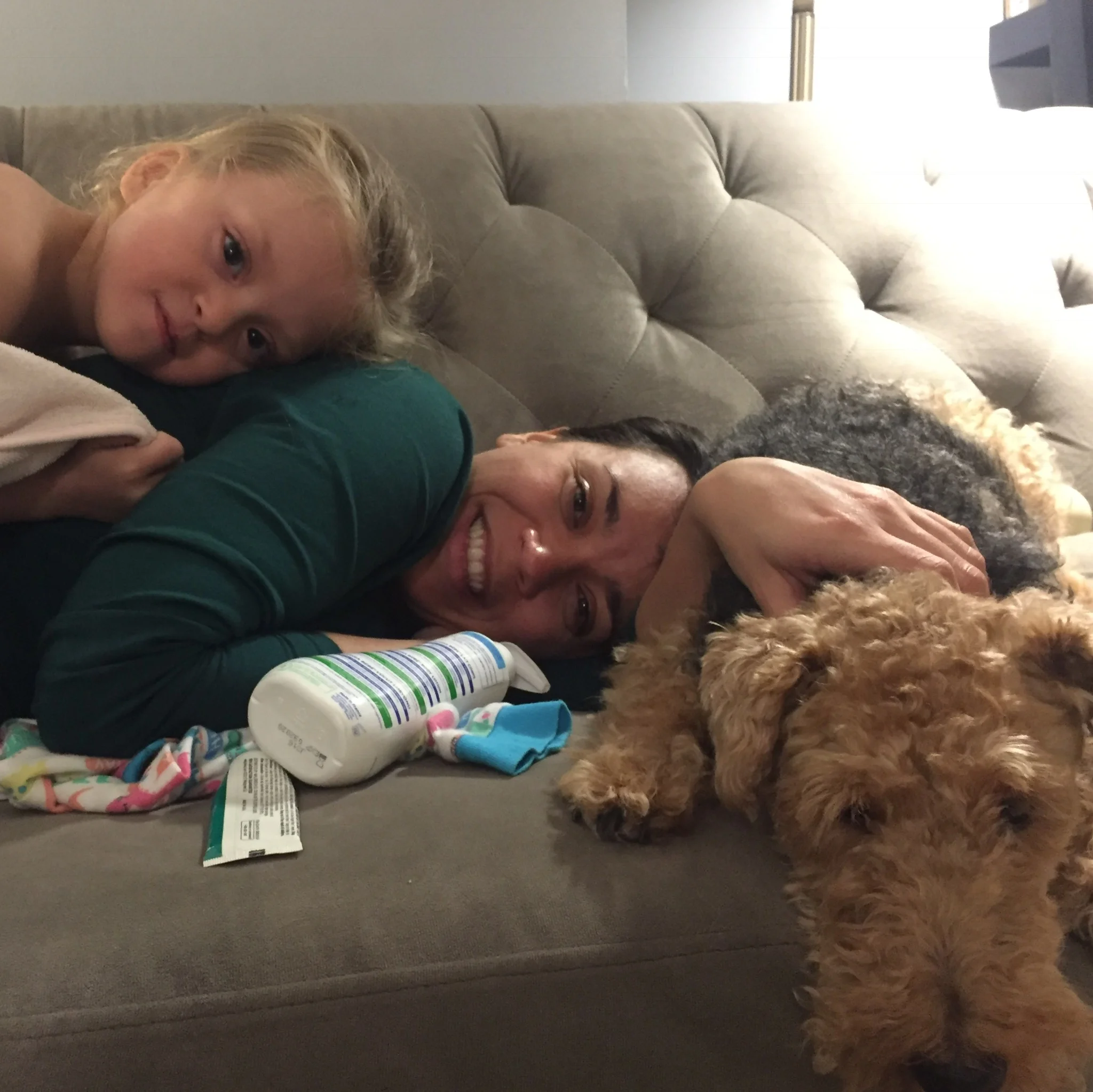 Snuggles + Farts... sums up life with Lucie Pie