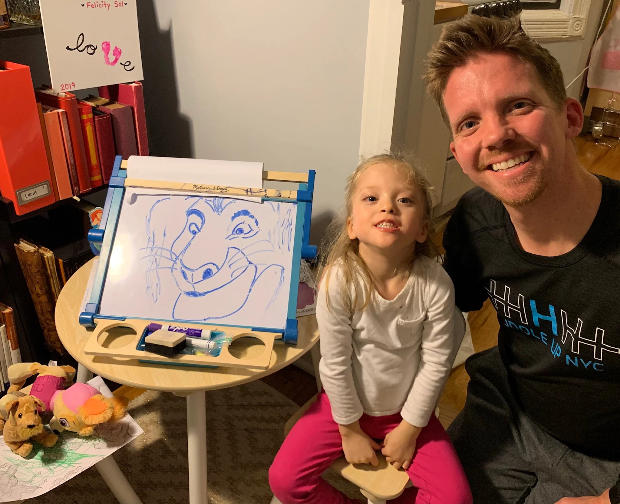Showing off Daddy’s skills!