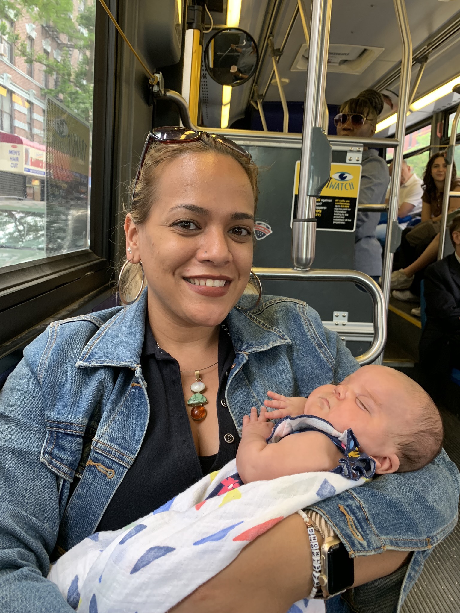 Riding the city bus like a champ