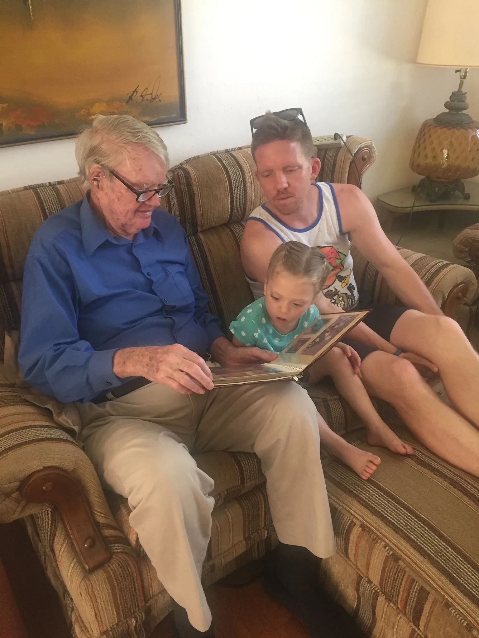 Looking through old photo albums with Papa