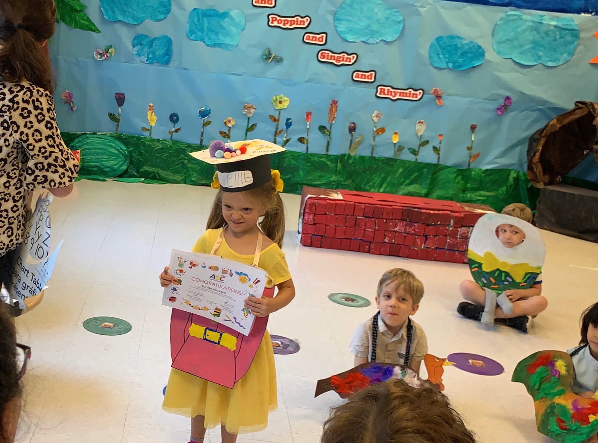 They followed up the awards with a “graduation” certificate and a fun cap that Lucie had designed herself.