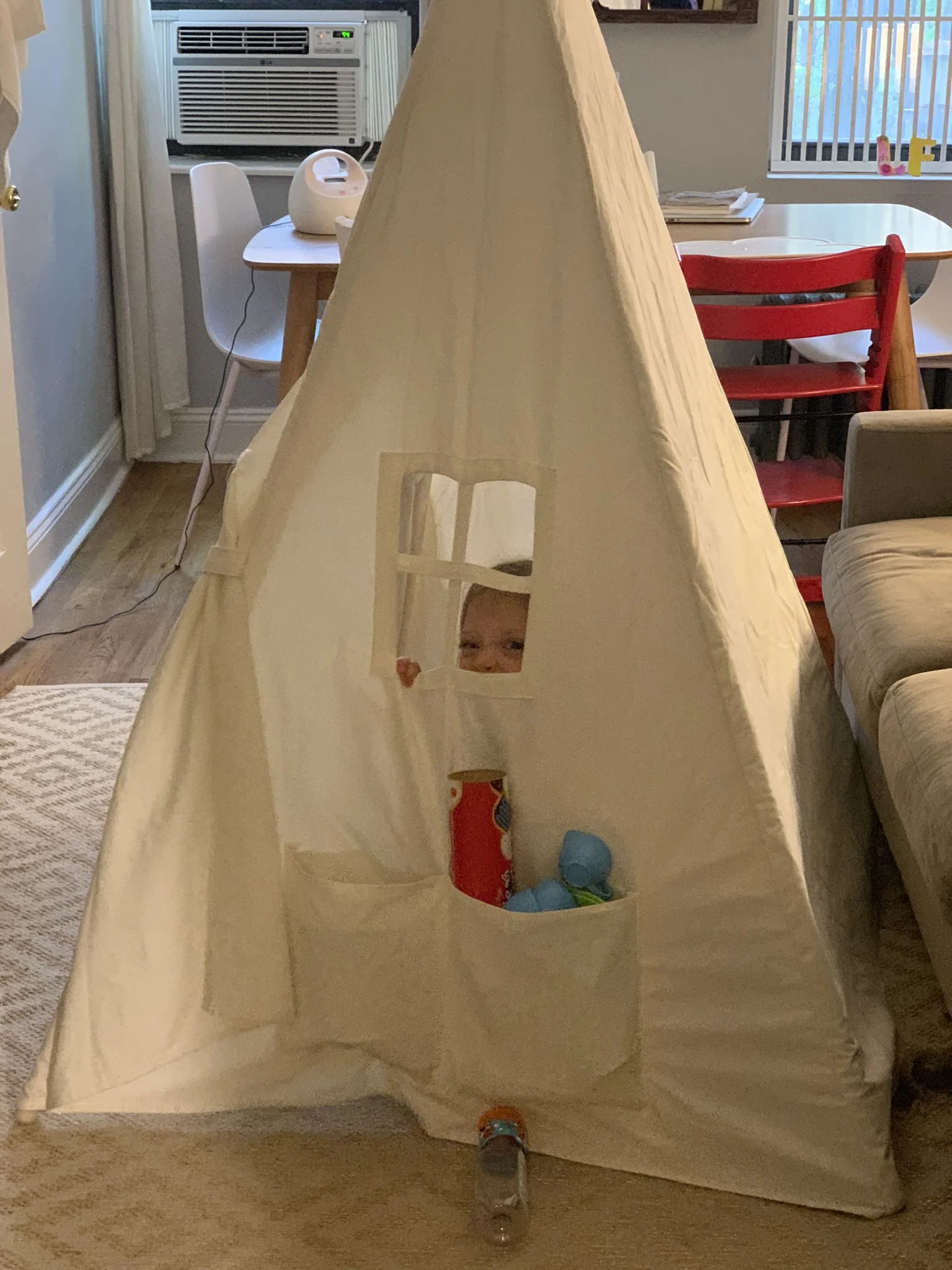 Rest time in her tent