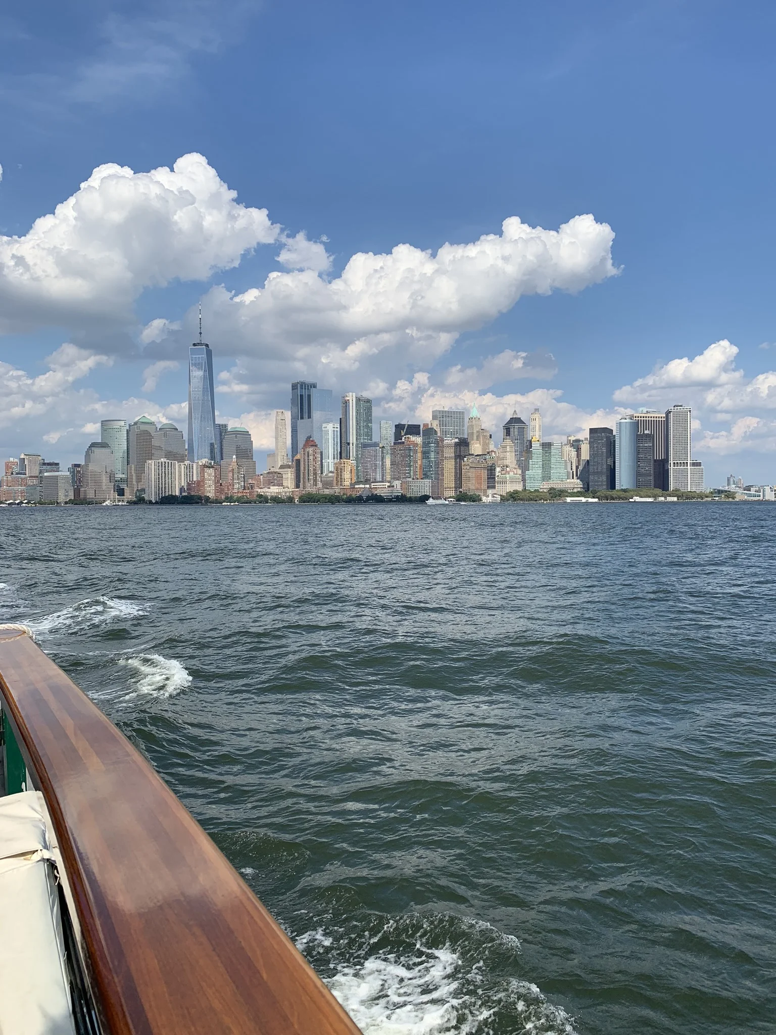The view from New York Harbor while I was on our annual summer work outing