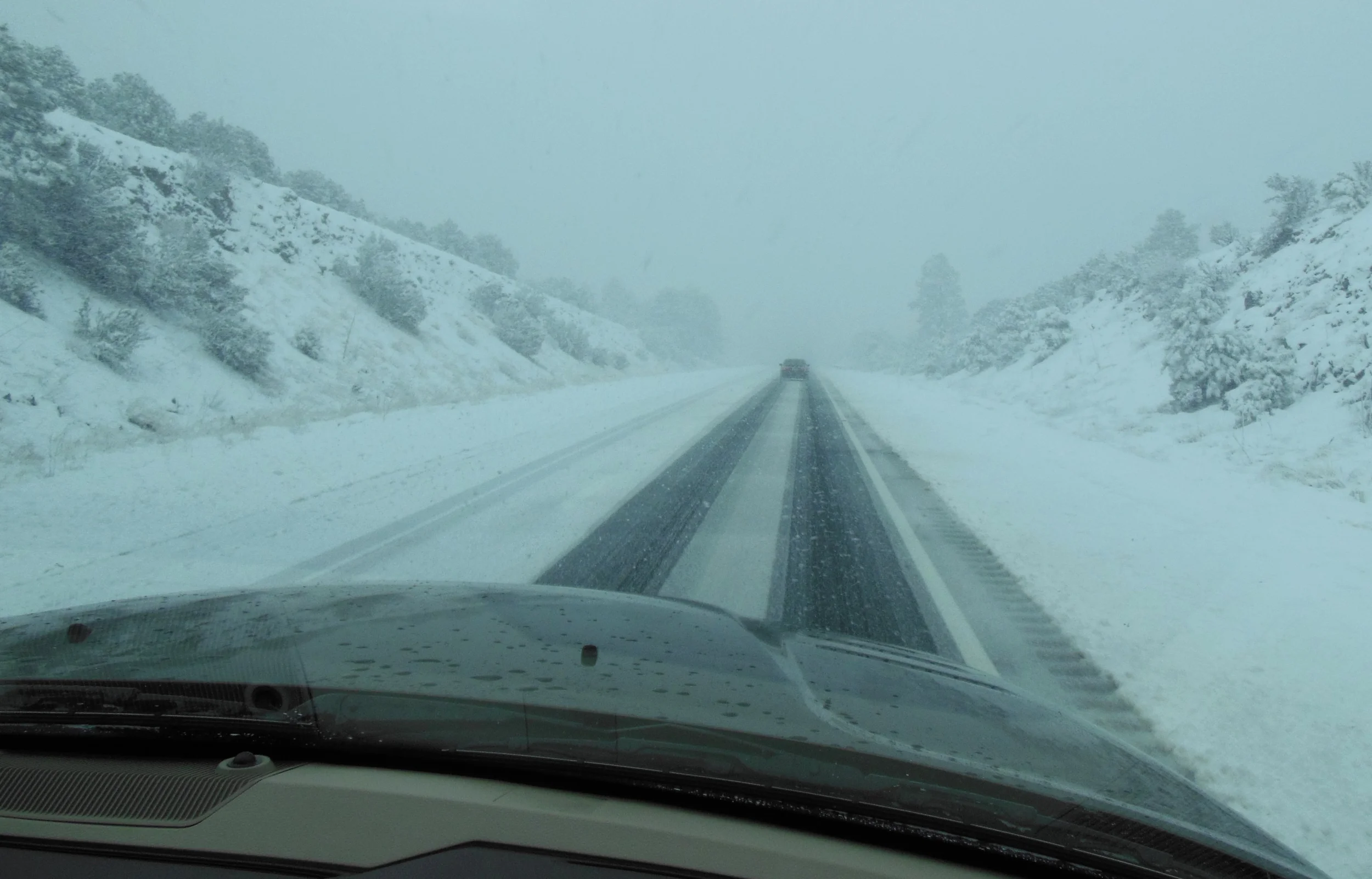35 mph on I-40 near Flagstaff.