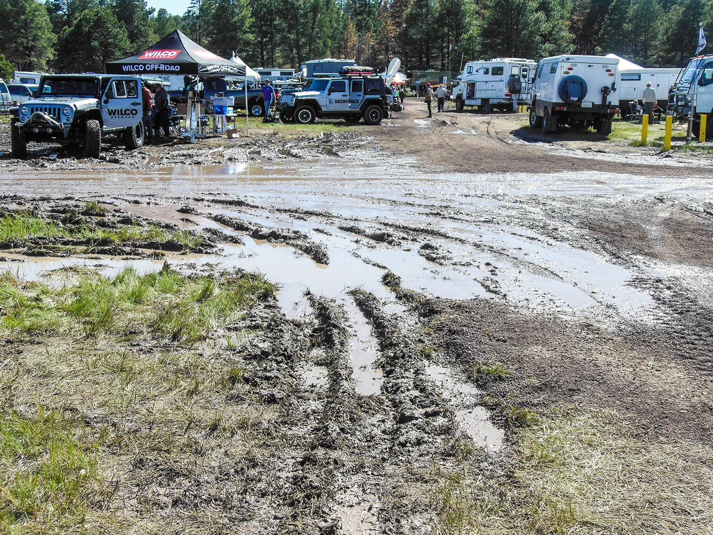 Joni finds a lot of mud.