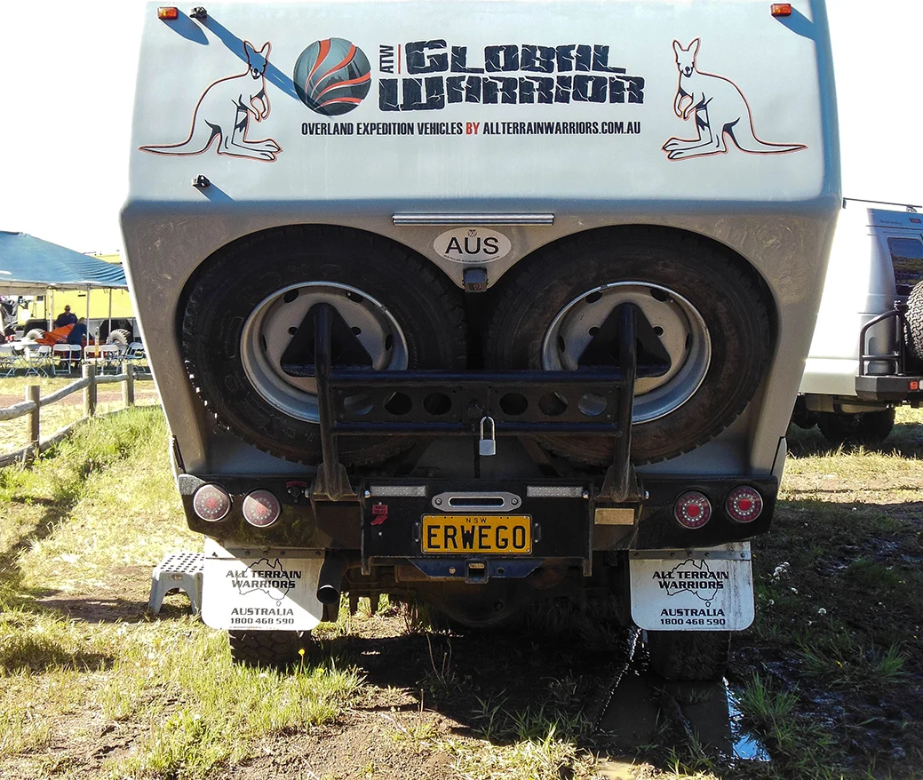 Just can't beat the license plate on this expedition vehicle from Australia.