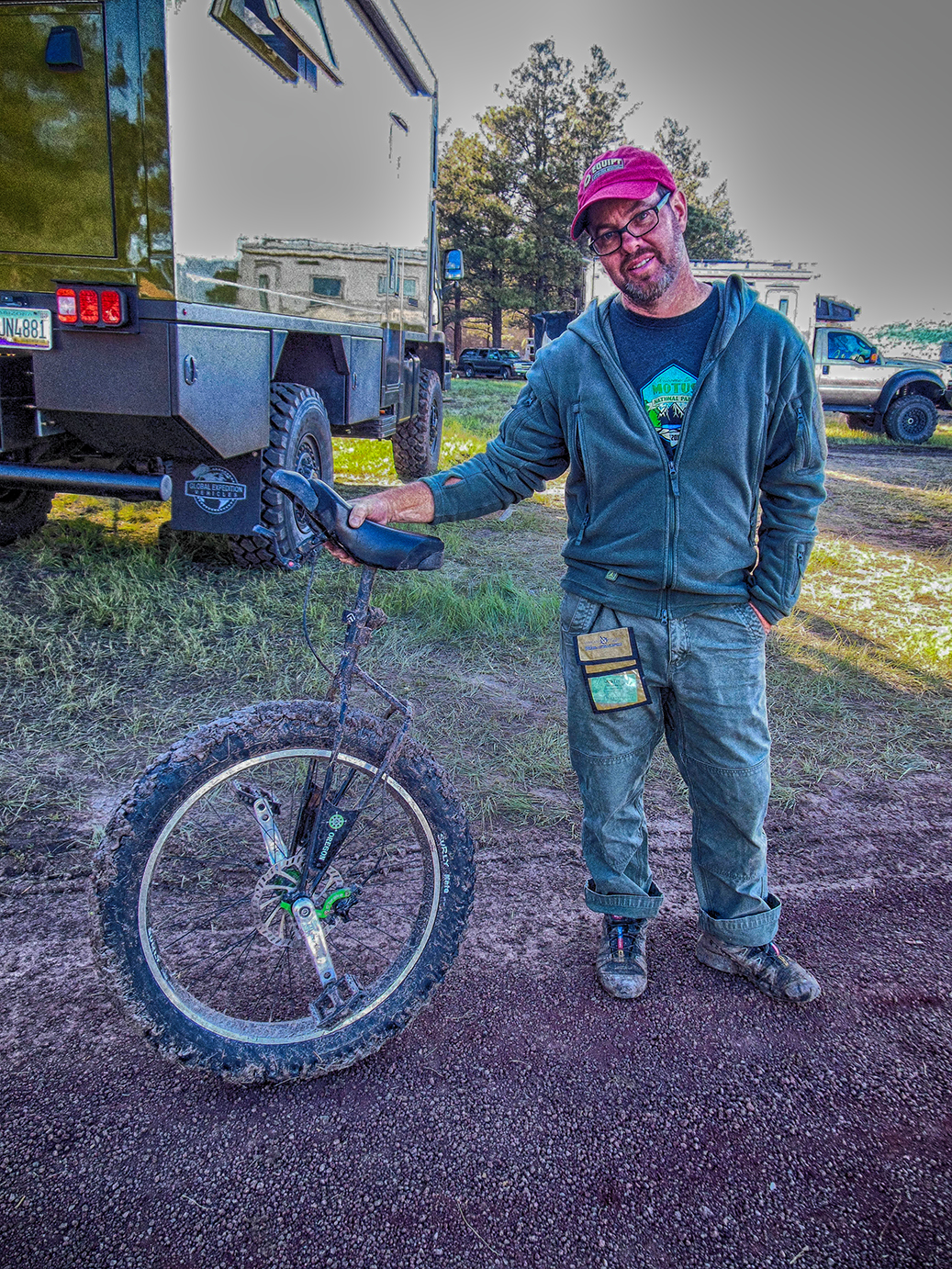 Overland vehicles come in all shapes and sizes including a fat tire unicycle with a brake. That's just waaay cool!!